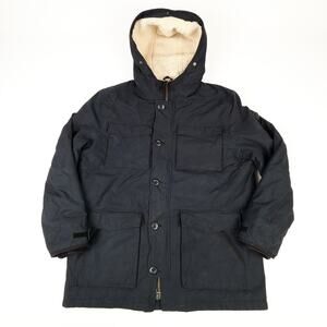 American Eagle Mens XL Expedition Parka Heavy Puffer Sherpa Coat Black *READ*